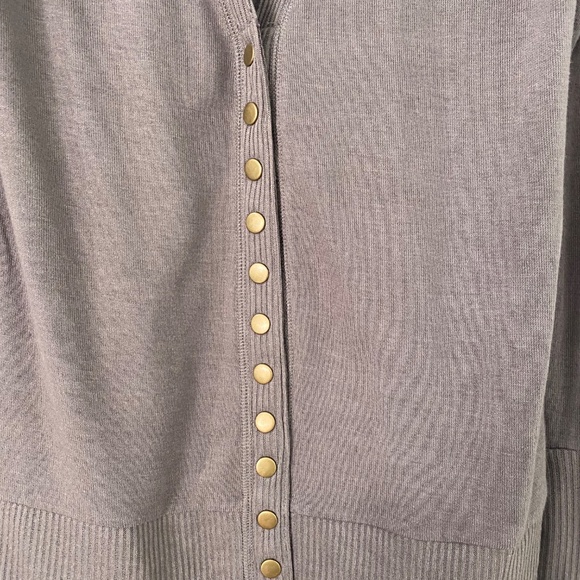 Women's V-Neck Button-Up Cardigans (3) - Brown, Taupe, and Green - Picture 6 of 15